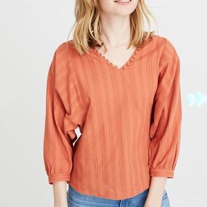 Madewell Raglan Peasant Top Balloon Sleeve L7094